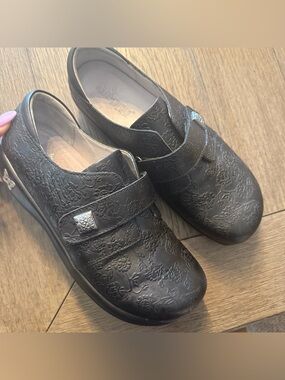 Alegria floral black shoes